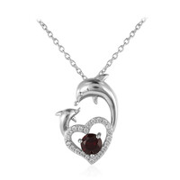 Garnet Silver Necklace