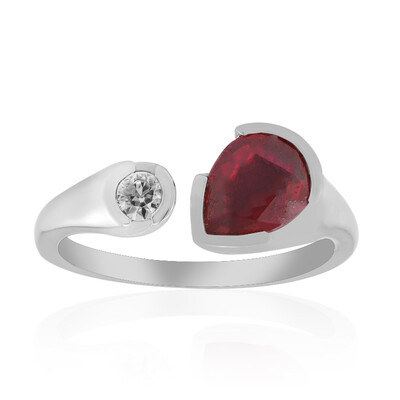 Bemainty Ruby Silver Ring