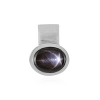 Black Star Sapphire Silver Pendant