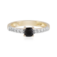 Black Spinel Silver Ring