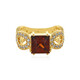 Brown Zircon Silver Ring