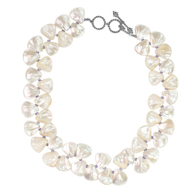 Mother of Pearl Silver Necklace (Dallas Prince Designs)