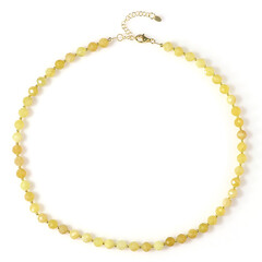 Yellow Opal Silver Necklace (Riya)