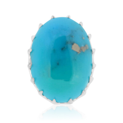 Kingman Turquoise Silver Ring (Anne Bever)