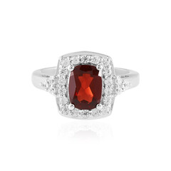 Mozambique Garnet Silver Ring