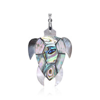 Abalone Shell Silver Pendant