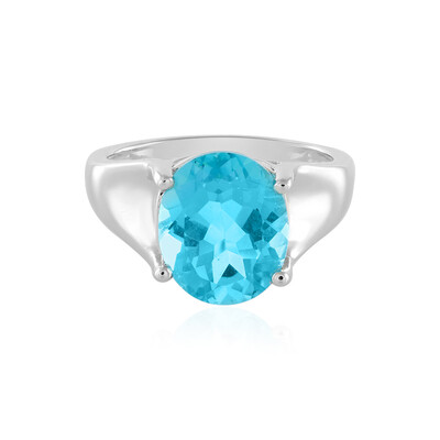 Paraiba Color Topaz Silver Ring