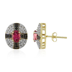 9K Brazilian Pink Tourmaline Gold Earrings (Adela Gold)