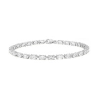 White Topaz Silver Bracelet