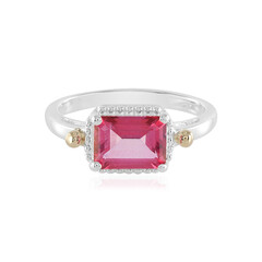 Pink Topaz Silver Ring (Granulieren)