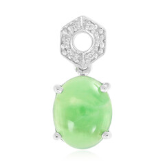 Imperial Chrysoprase Silver Pendant