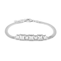 White Topaz Silver Bracelet