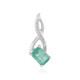 Russian Emerald Silver Pendant (Adela Silber)