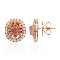 Padparadscha Sapphire Silver Earrings (Dallas Prince Designs)