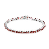 Mozambique Garnet Silver Bracelet