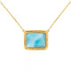 14K Larimar Gold Necklace