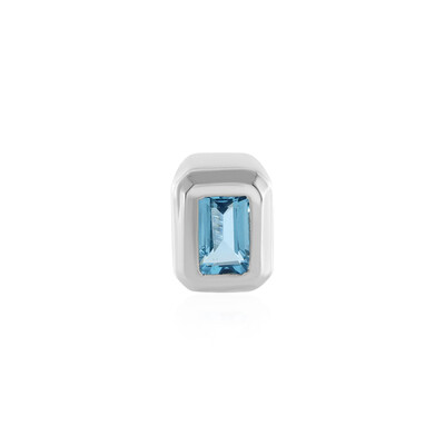 Swiss Blue Topaz Silver Pendant (MONOSONO COLLECTION)