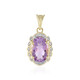 Rose de France Amethyst Silver Pendant