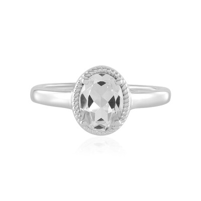 White Topaz Silver Ring