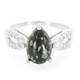 Snowflake Obsidian Silver Ring