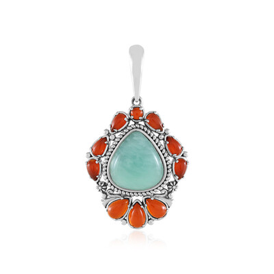 Amazonite Silver Pendant (Desert Chic)