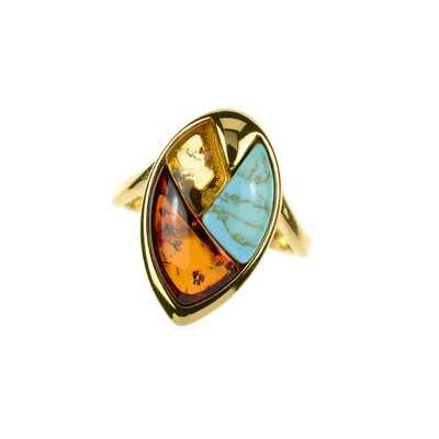 Baltic Amber Silver Ring (dagen)