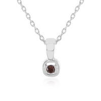 I3 Red Diamond Silver Necklace