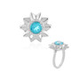 Paraiba Color Topaz Silver Ring