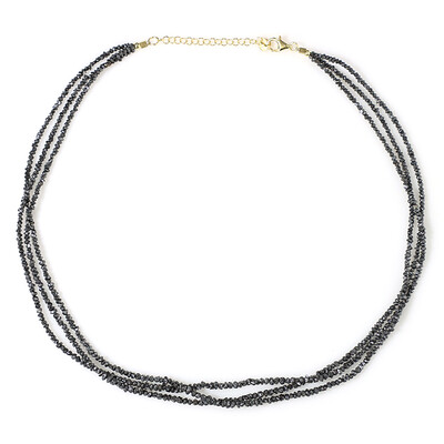 Black Diamond Silver Necklace