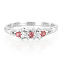 Sunset Ruby Silver Ring