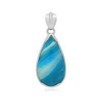 Blue Atacama Opal Silver Pendant