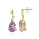 Rose de France Amethyst Silver Earrings