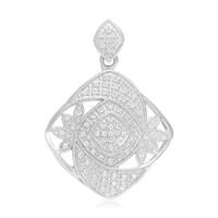 White Topaz Silver Pendant