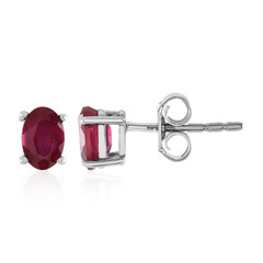 Madagascar Ruby Silver Earrings