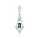 Benedito Green Tourmaline Silver Pendant