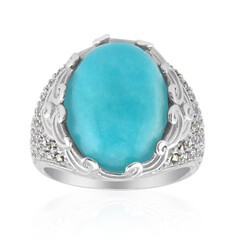 Amazonite Silver Ring (Annette classic)