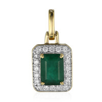 9K Zambian Emerald Gold Pendant (Adela Gold)