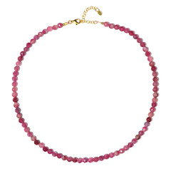 Pink Tourmaline Silver Necklace