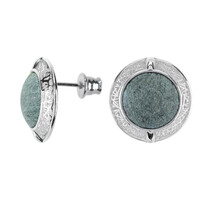 Fuchsite Silver Earrings