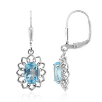 Sky Blue Topaz Silver Earrings