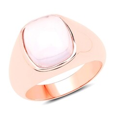 Rose Quartz Silver Ring