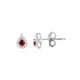 Mozambique Garnet Silver Earrings