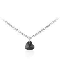 Black Spinel Silver Necklace