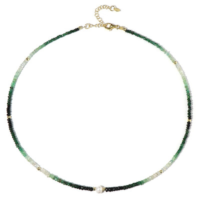 Brazilian Emerald Silver Necklace (Riya)