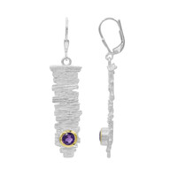 Zambian Amethyst Silver Earrings