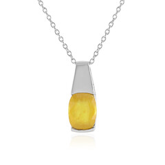 Madagascar Yellow Sapphire Silver Necklace