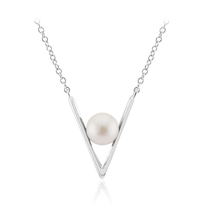 White Freshwater Pearl Silver Necklace