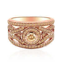 14K VS1 Argyle Rose De France Diamond Gold Ring