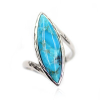 Kingman Blue Mojave Turquoise Silver Ring (Faszination Türkis)