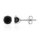 Black Sapphire Silver Earrings